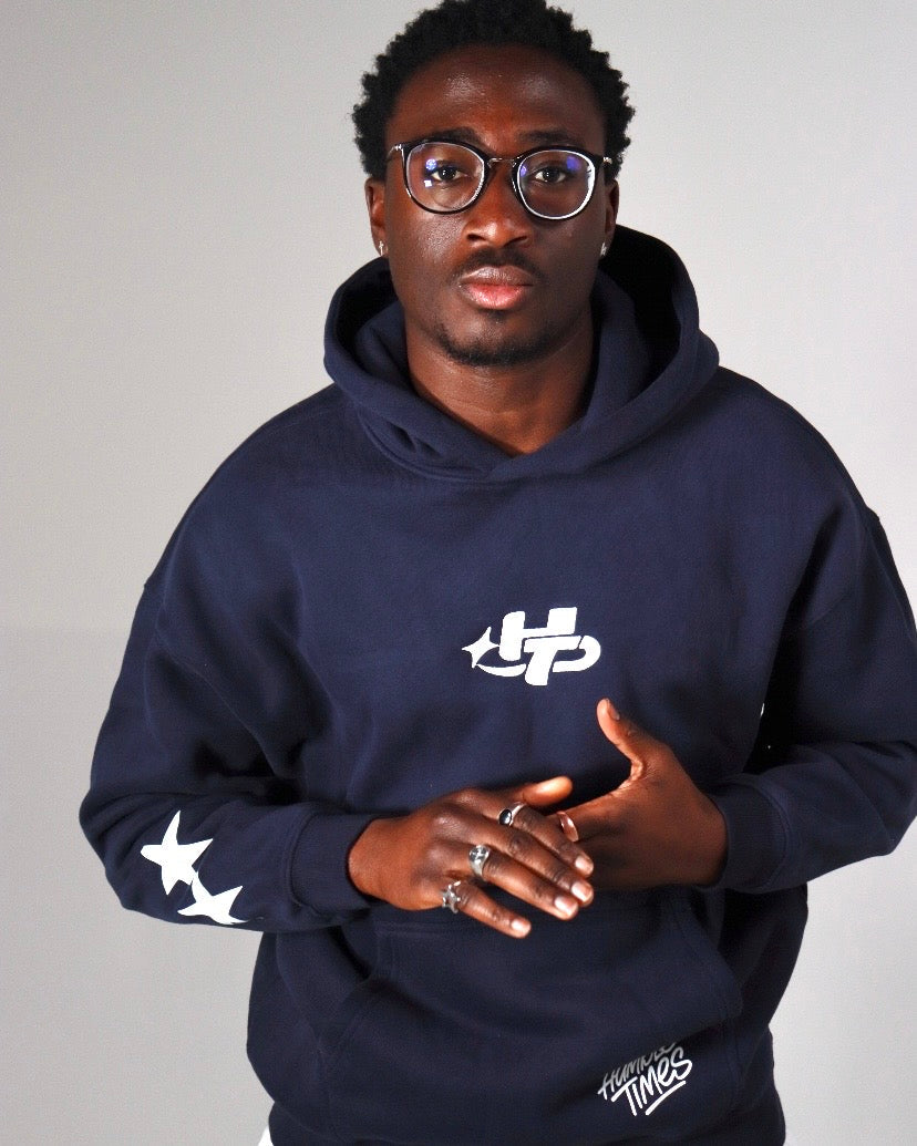 Navy and White Hoodie by Humble Times – view 3